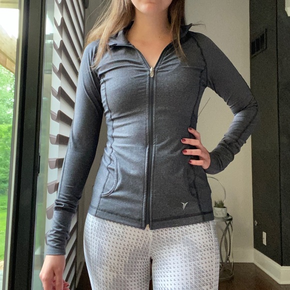 Active Grey Zip-Front Jacket - Picture 2 of 2